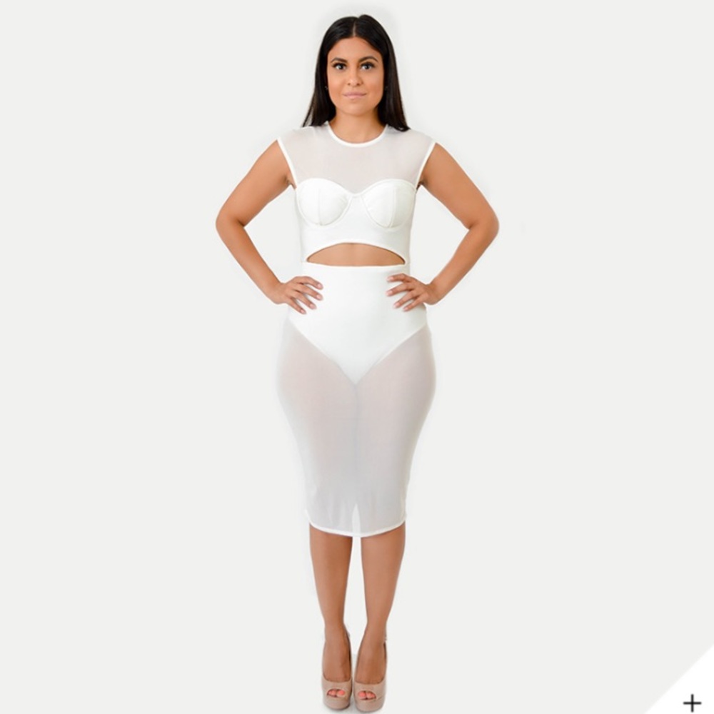 Bustier cut out dress